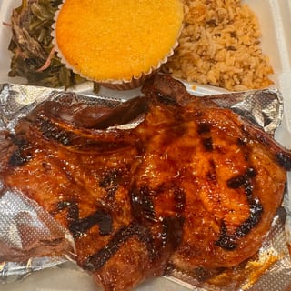 BBQ Pork Chop Plate