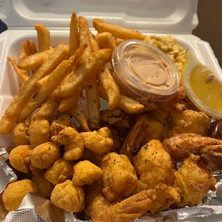 Shrimp And Lobster Tail Combo Plate